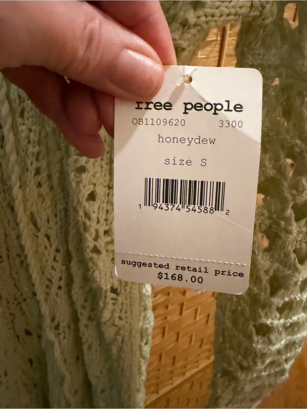 Free People Crochet Tie-Waist duster!